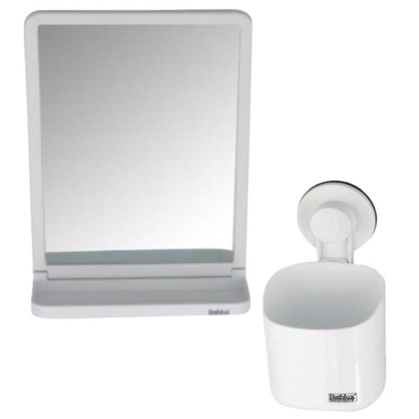 Bathlux Mirror With Shelf and Holder Set | Shop Today. Get it Tomorrow ...