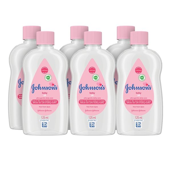 Johnson's Baby Oil, 6 Packs x 125ml