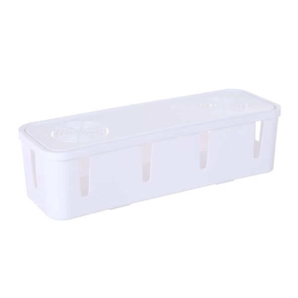 Desktop Plug-In Storage Box for Cables and Power Cords