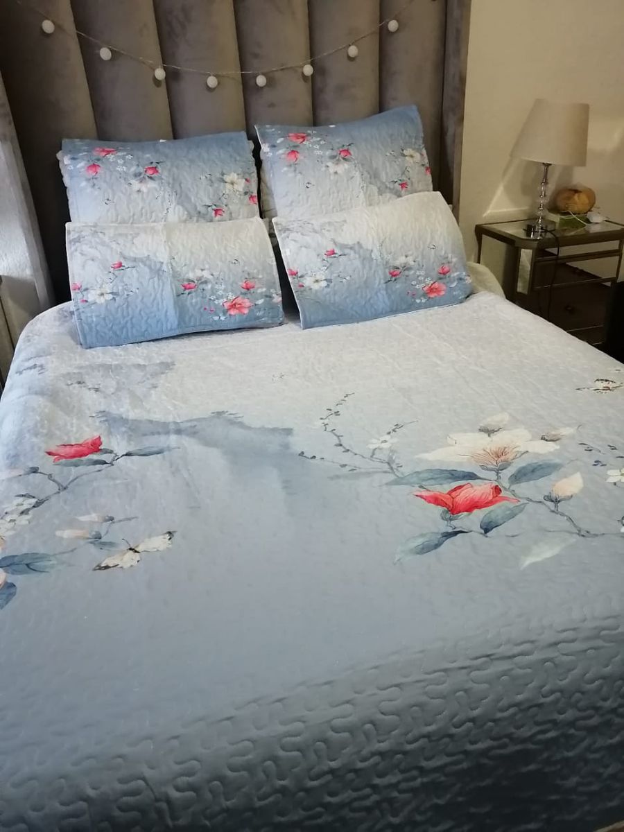 Quilt Set Blue Bedspread Set 5 Piece Buy Online in South Africa