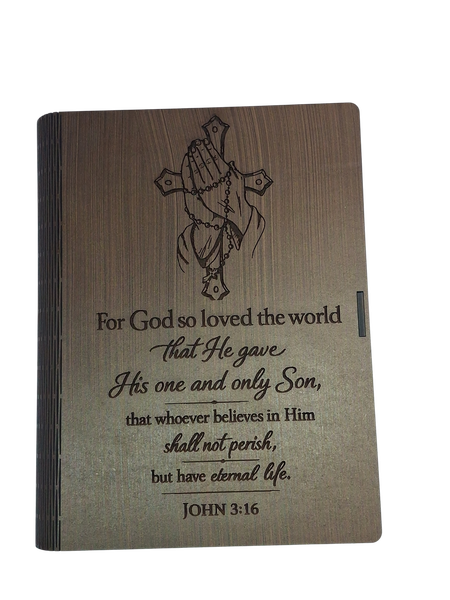 Wooden Bible Verse Keepsake Box - John 3:16 Laser Engraved Gift box
