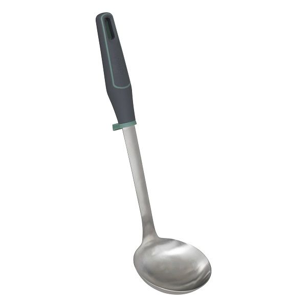 5five Stainless Steel Ladle with Grey Thermoplastic Handle 34cm