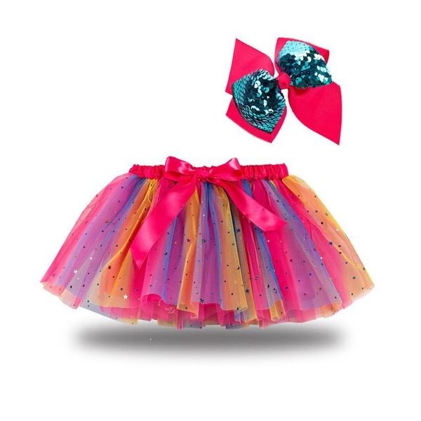 Layer Fairy Skirt - Cerise Pink Rainbow image