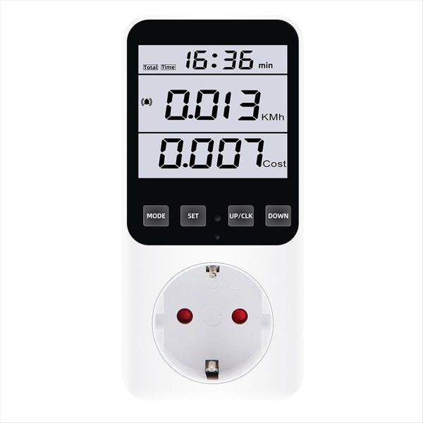 Eu Plug Digital Energy Meter Wattmeter Ac230V Electricity Analyzer