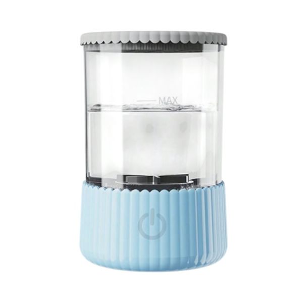 Electric Rotating Makeup Brush Cleaner With One Touch Operation - Blue