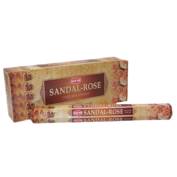 1 x HEM Sandal Rose Incense Sticks (6 Packs of 20 Sticks Each)