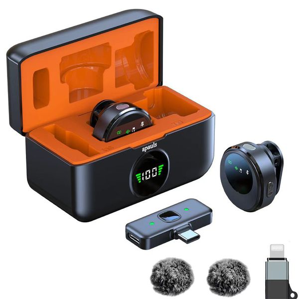 Apauls Wireless Lavalier Microphone,, Plug &amp; Play,Active Noise Cancellation