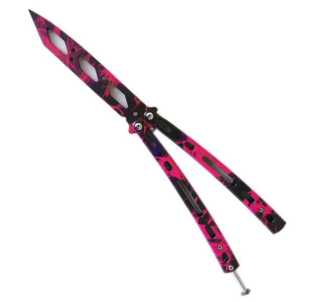 Training butterfly knife Practice Butterfly Knife Balisong - Hell Flame