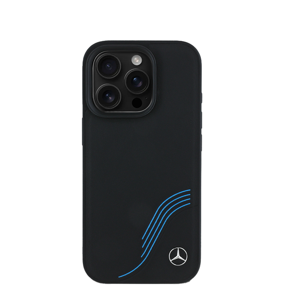 MERCEDES Magsafe IPhone 16 Pro Max Black Leather Case