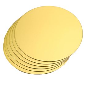 Home Kitchen Gold Cake Board Disposable Dessert Tray Set of 6 (26cm ...