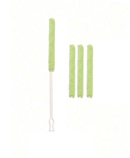 1 Cleaning Brush Handle With 3 Replacement Microfiber Cloths