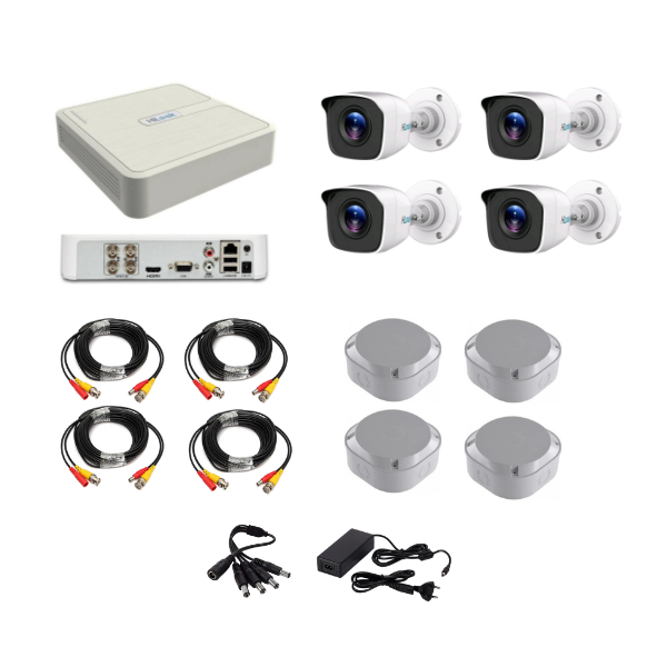Hilook 1080P 4Ch DVR & 4 Bullet Cameras DIY CCTV KIT