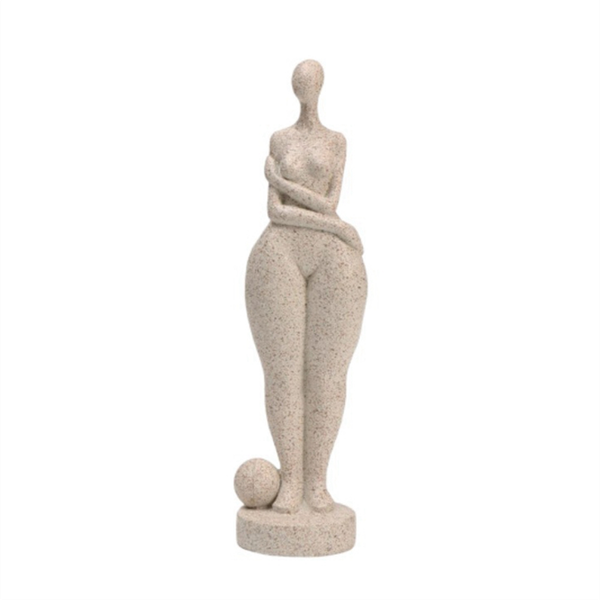 Abstract Resin Chubby Woman Statue Art Tabletop Decorations Sit Down