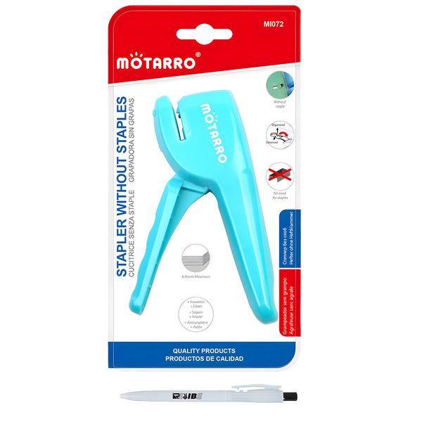 Quality Multipurpose Sturdy No Staples Needed Stapler With ReVibe Pen