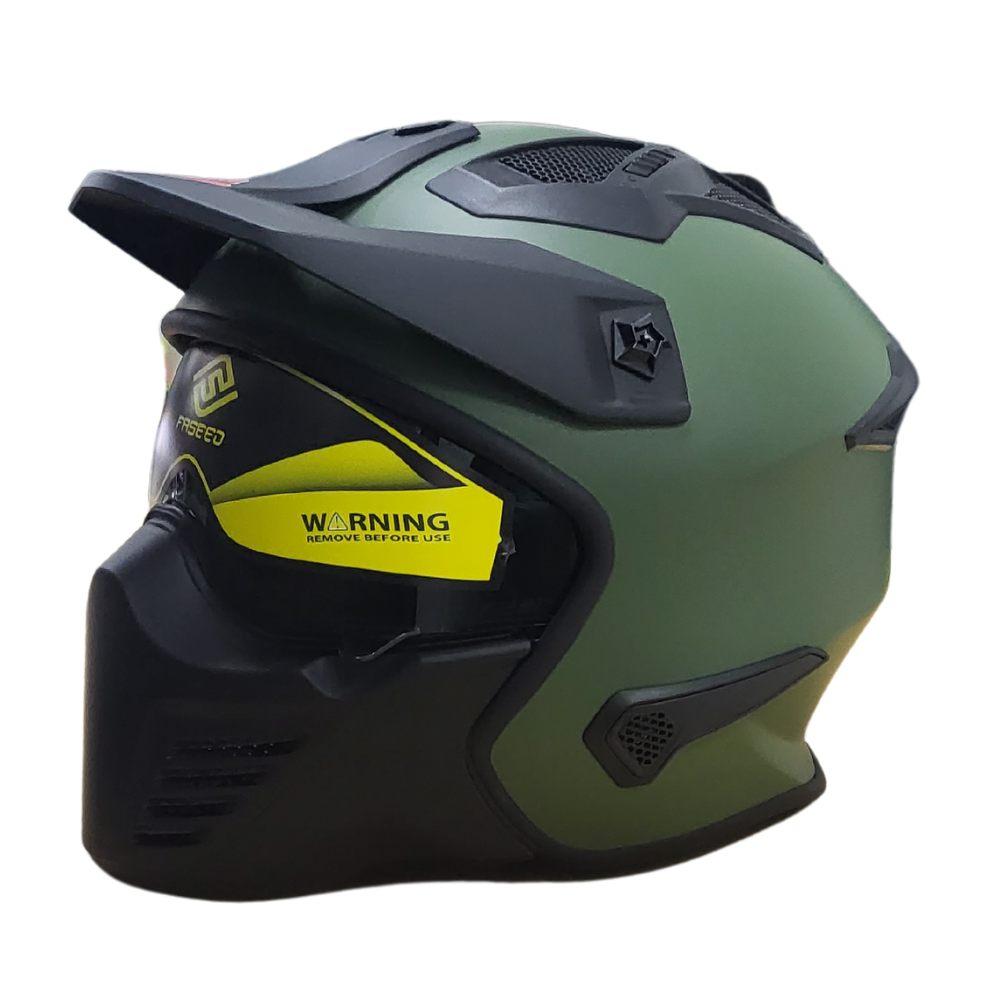 Faseed FS726X Solid Dark Green Helmet Buy Online in South Africa