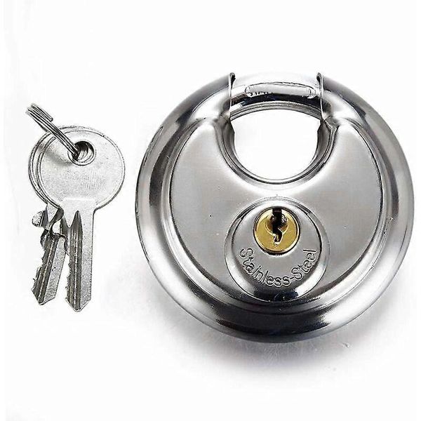1 Pack Padlock Diskus Type With 2 Keys - 70mm Pad Lock-Y0139