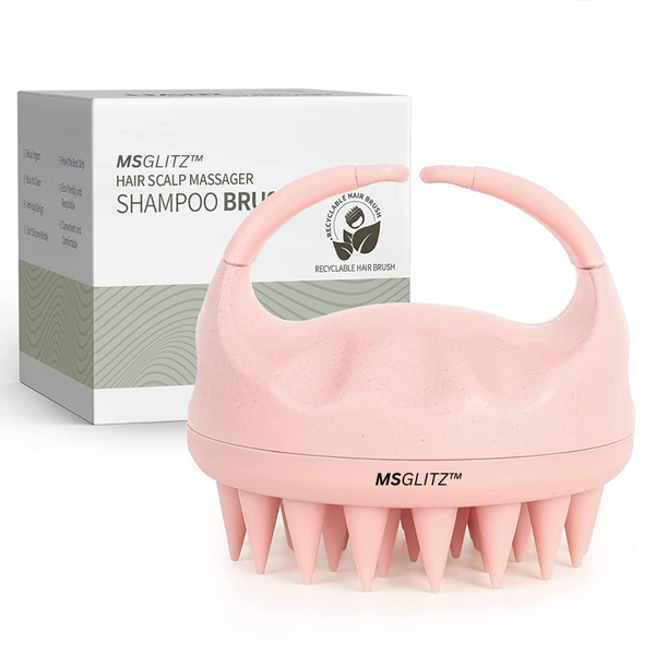 MsGlitz Shampoo Hair Brush - Scalp Massager - Shower Brush - Salon Grade