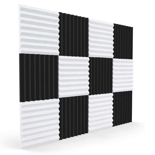 12 Pcs Acoustic Foam Board,Sound Insulation Sound Wedges Sound Insulation