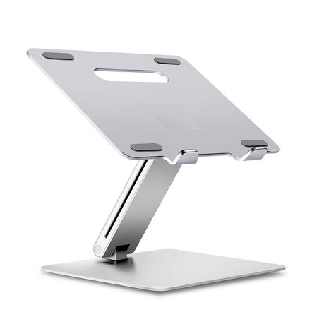 LPS Macbook Air Pro Aluminum Height-adjustable Laptop Stand Riser - Silver Image