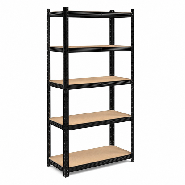 5-Tier Heavy Duty Metal Shelving,Garage Storage Shelves Storage Rack,Black
