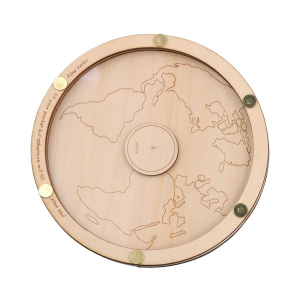 Personalized Coin Box Travel Gift Transparent Disc Money Box D
