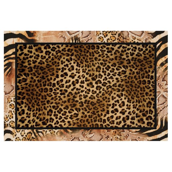 Cape Art Wild Leopard Print Rectangular Rug image