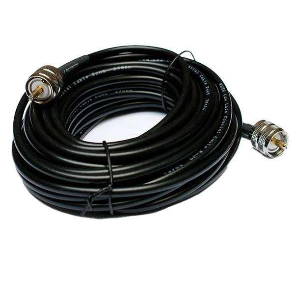 10 Meter RG58 Coaxial Cable With PL295/UHF To PL295/UHF Connectors