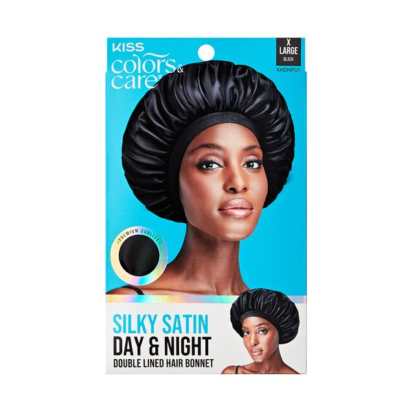 KISS Colors &amp; Care Silky Satin Day &amp; Night Cap Black XL