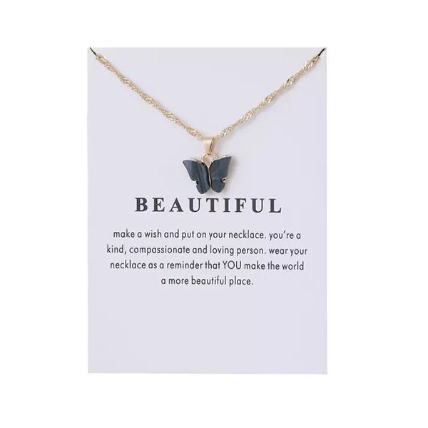 Black Butterfly Pendant Necklace | Shop Today. Get it Tomorrow ...
