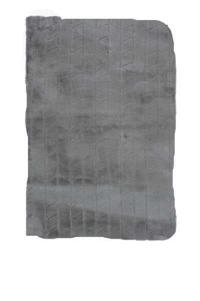 Faux Fur Embossed Grid Rug, 120x180cm