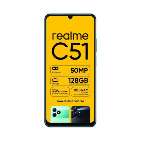 Realme C51 128GB LTE Dual Sim - Mint Green, Shop Today. Get it Tomorrow!