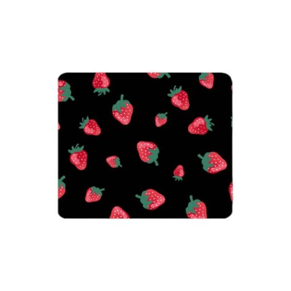 Strawberry Anti-Slip Mouse Pad - Black 1 Piece