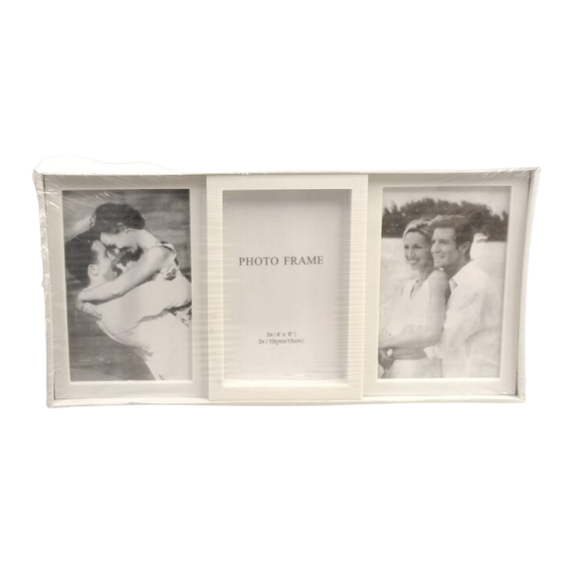 Collage Pictures Frames White Photo Holder with Glass Front TGS0872