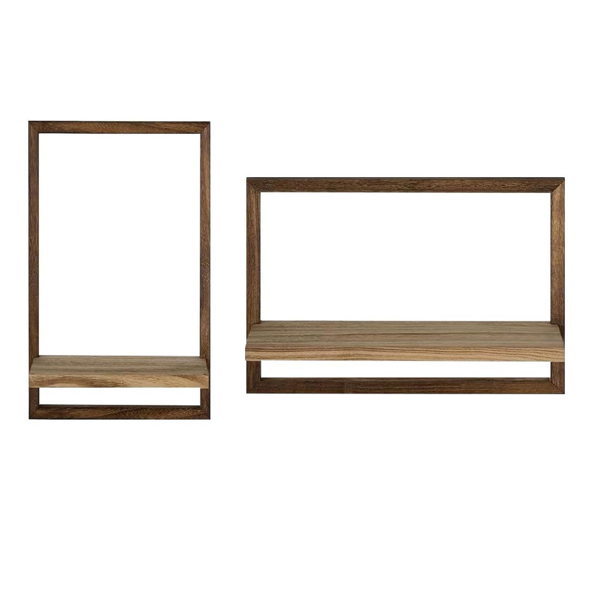 Wooden Wall Shelves Wall Display Frame Rack Set Floating Shelf