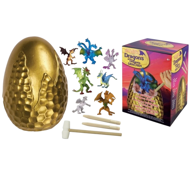 Dragons Excavation Kit With 7 Dragon Figures