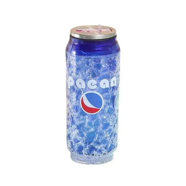 Cold Drink Crystal Can With Straw 400ml