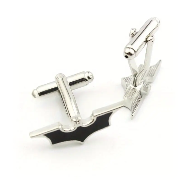Black and Silver Batman Cufflink Set with Presentation Box