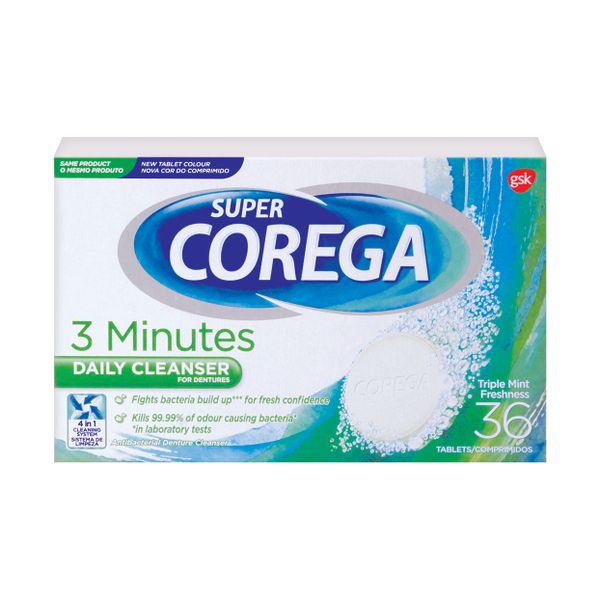 Super Corega Daily Denture Cleanser 36s