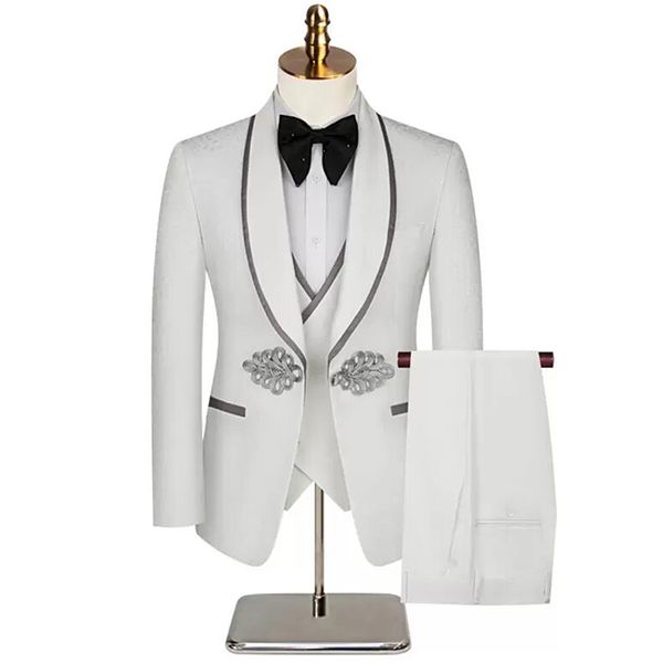 Wedding Dress Groomsman Three Piece Suit Set