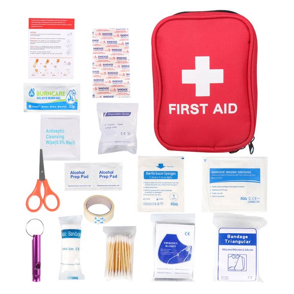 76 Piece First Aid Kit Essentials Emergency Set Portable for Car Home Travel