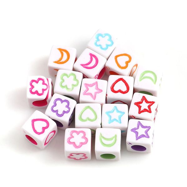 FI-Cute Mixed Shaped Beads DIY 6mm 2 Pckts