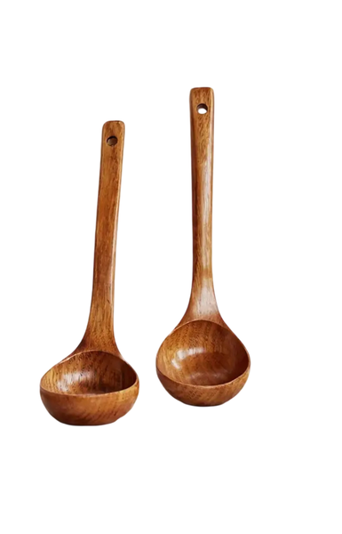 Spiced Walnut Serving Spoons - Set of Two
