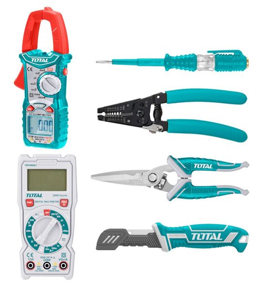 Total Tools 8 Piece Electrical/Telecom Tool Set Stackable Box