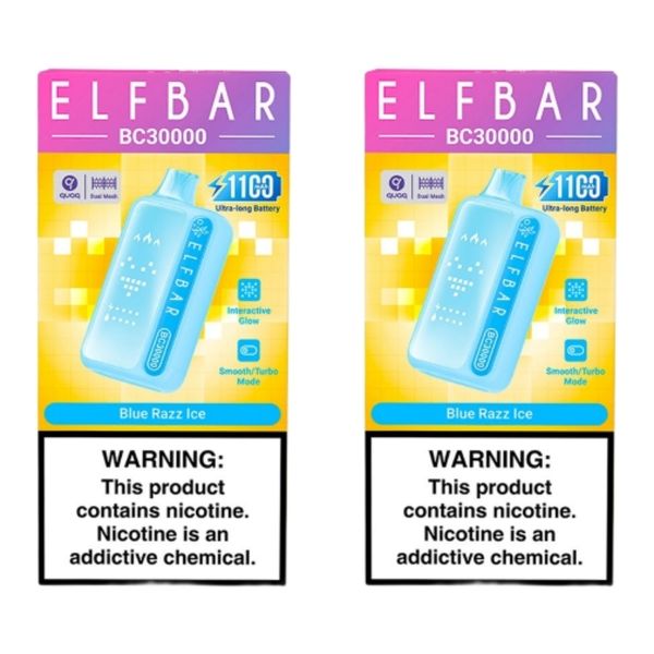 Elf Bar BC30000 Disposable Vape - Blue Razz Ice (Pack of 2)