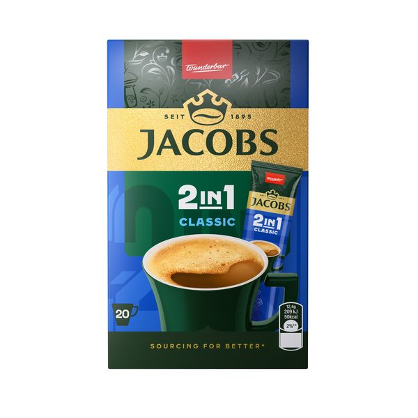 Jacobs 2in1 Classic Instant Mixed Coffee - Box of 20 Sachets