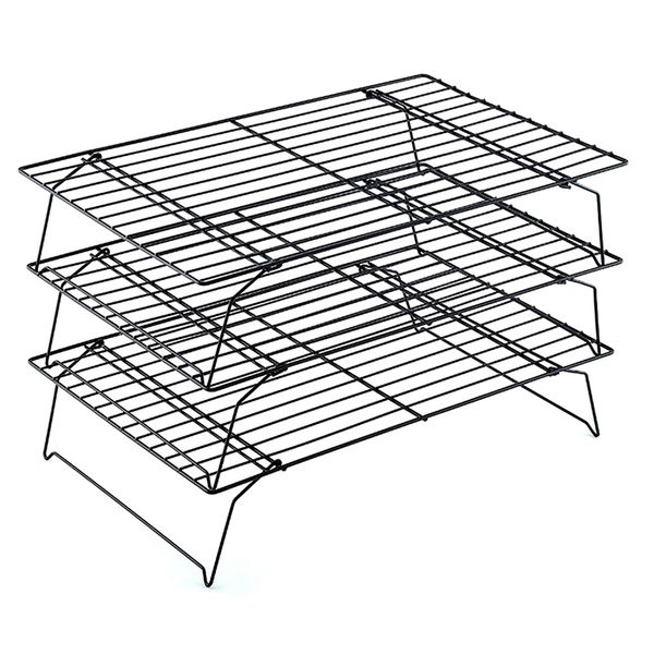 3 Tier Stacked Non-stick Cooling Drying Rack for Baking Cookies/Cakes