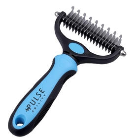 Pet Grooming Brush- XL Double Sided, Dematting Rake Comb for Dogs ...