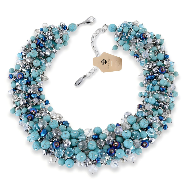 Crystals Beaded Bohemia Statement Choker Necklace Fashion Jewelry Sets