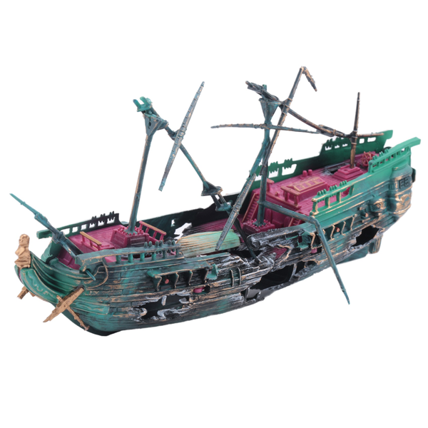 Resin Ship Fish Tank Ornaments For Aquarium Decor Accessories