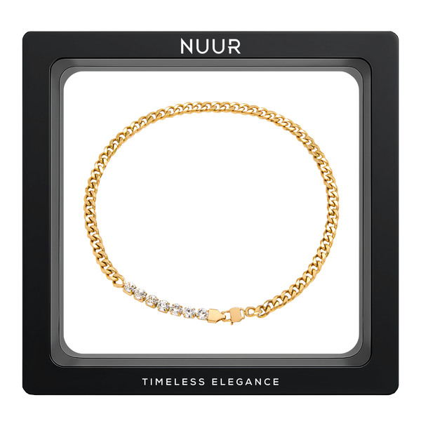NUUR Elva Necklace - 18K Gold-Plated, Non-Tarnish, Stainless Steel